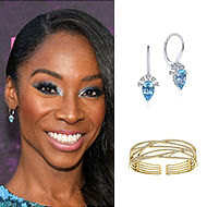 August 2019 Actress Angelica Ross wearing Gabriel & Co while attending the Red Carpet Event for FX’s Pose!  
