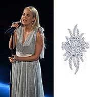 December 2019 Singer Carrie Underwood wearing Gabriel & Co while performing at the 42nd Annual Kennedy Center Honors