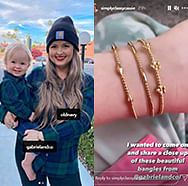 January 2021 Bujukan influencer Cassie Connolly tagging Gabriel & Co. and styling the bangles