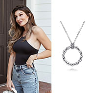 November 2020 Influencer Jenna Pardini posting and tagging Gabriel & Co. while featuring the Stronger Together Necklace!