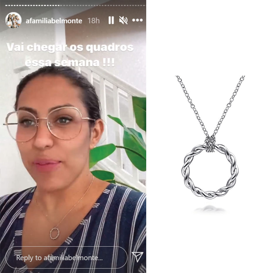 March 2021 Influencer Larissa Belmonte wearing Gabriel & Co’s Stronger Together Necklace on her IG stories over the weekend!