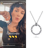 January 2020 Shenae Grimes-Beech tagging Gabriel & Co. and sharing the Stronger Together Necklace