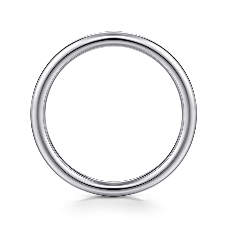 Straight Wedding Ring in 14k White Gold with   at Gabriel & Co. - Shot 2