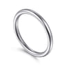 Straight Wedding Ring in 14k White Gold with   at Gabriel & Co.