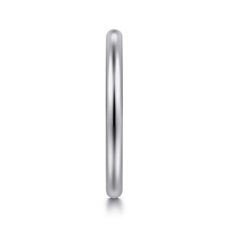 Straight Wedding Ring in 14k White Gold with   at Gabriel & Co. - Shot 4