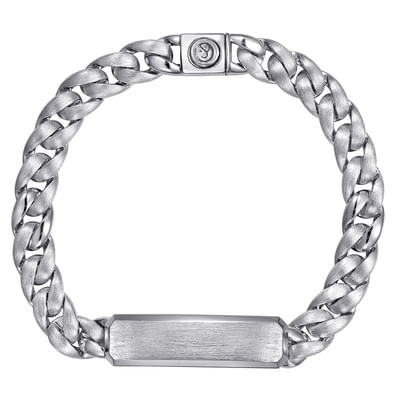 10mm 925 Sterling Silver ID Cuban Link Chain Mens Bracelet