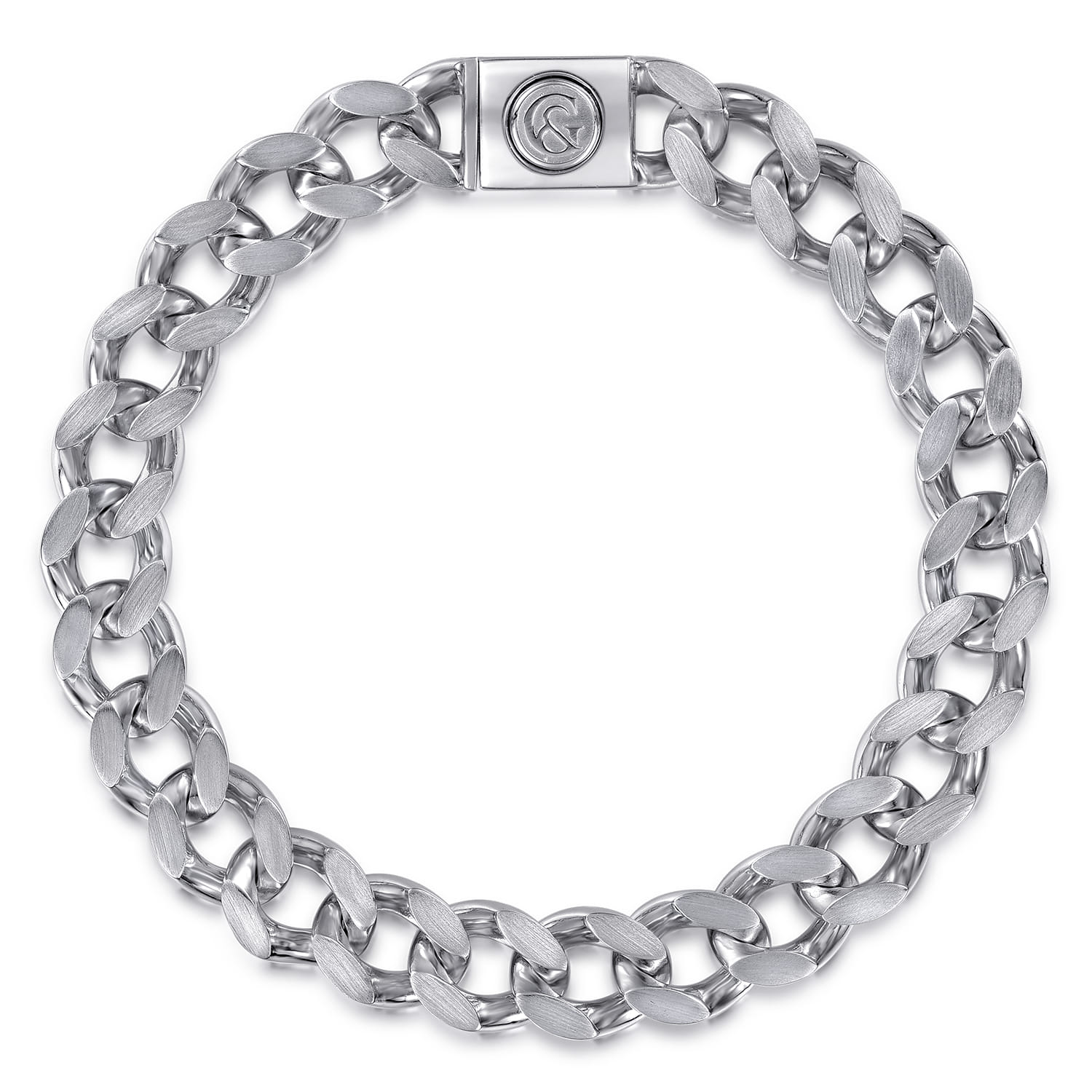 10mm 925 Sterling Silver Men's Hollow Cuban Link Chain Bracelet - Shot 1