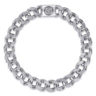 10mm 925 Sterling Silver Men's Hollow Cuban Link Chain Bracelet