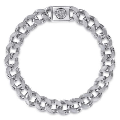 10mm 925 Sterling Silver Men's Hollow Cuban Link Chain Bracelet