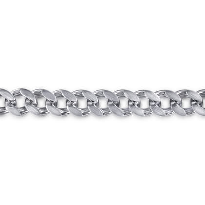 10mm 925 Sterling Silver Men's Hollow Cuban Link Chain Bracelet