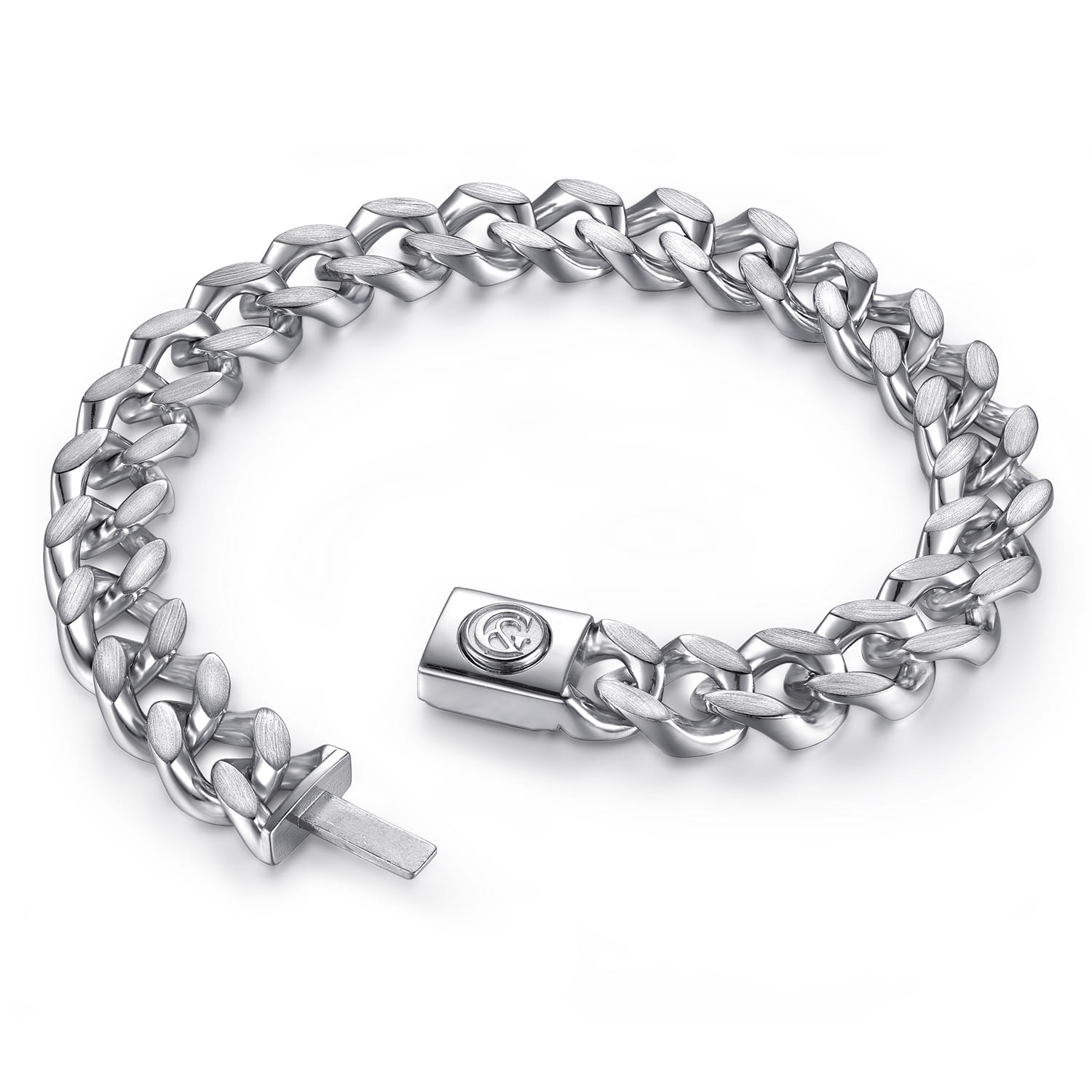 10mm 925 Sterling Silver Men's Hollow Cuban Link Chain Bracelet - Shot 3