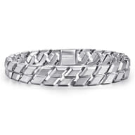 10mm 925 Sterling Silver Men's Hollow Herringbone Chain Bracelet