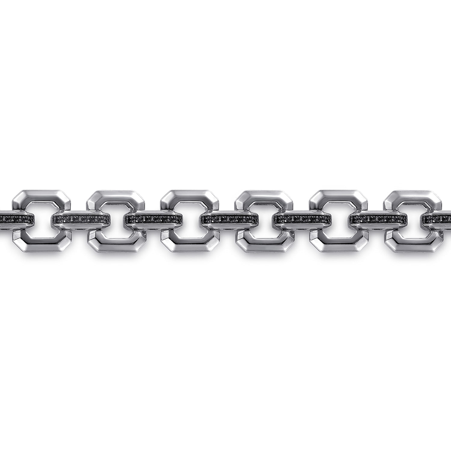 10mm 925 Sterling Silver Men's Hollow Link Chain Bracelet With