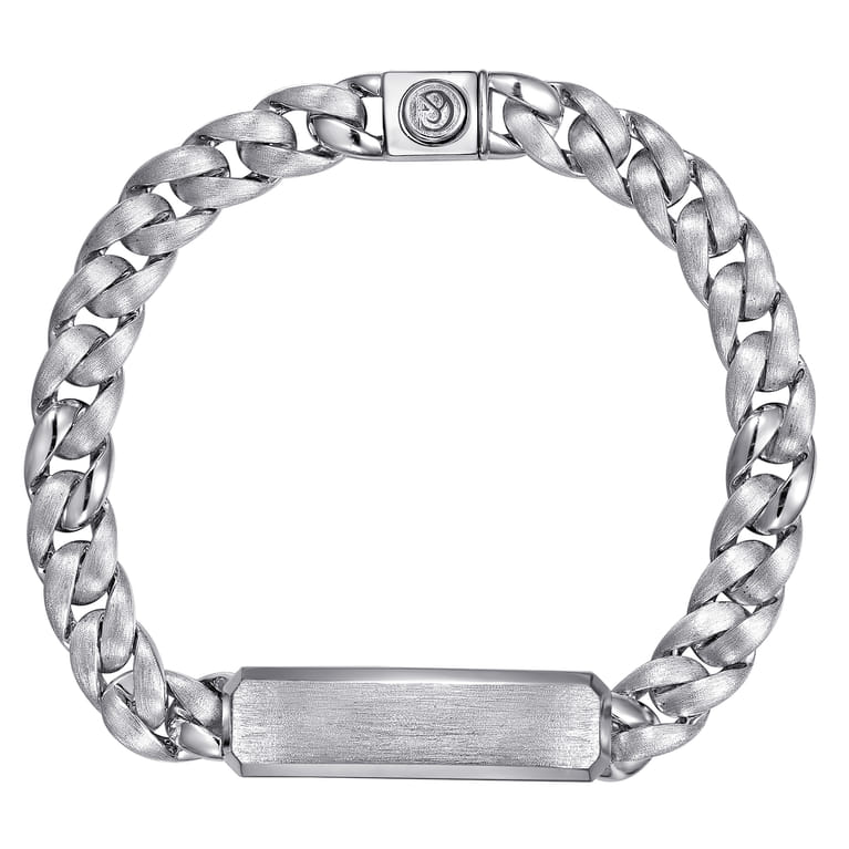 10mm 925 Sterling Silver Men's Solid Cuban Link Chain Bracelet - Shot 1