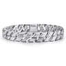 10mm 925 Sterling Silver Men's Solid Herringbone Chain Bracelet