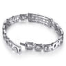 10mm 925 Sterling Silver Solid Herringbone Chain Men's Bracelet With Dagger ID