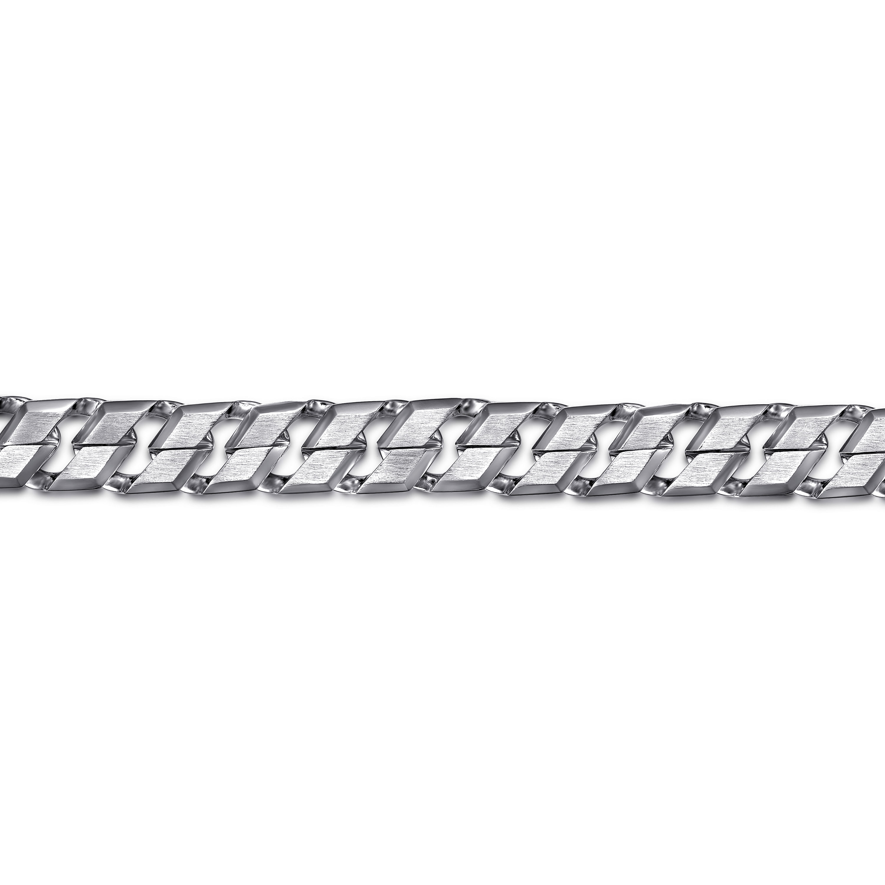 10mm 925 Sterling Silver Solid Herringbone Men's Bracelet - Shot 2