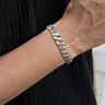 10mm 925 Sterling Silver Solid Herringbone Men's Bracelet