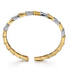 14K Mix of White and Yellow Gold Diamond Bangle - 0.57 ct