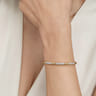 14K Mix of White and Yellow Gold Diamond Bangle - 0.5 ct
