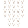 14K Pink Gold Diamond A Initial Pendant Necklace - 0.13 ct