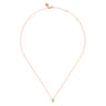 14K Pink Gold Diamond B Initial Pendant Necklace - 0.08 ct