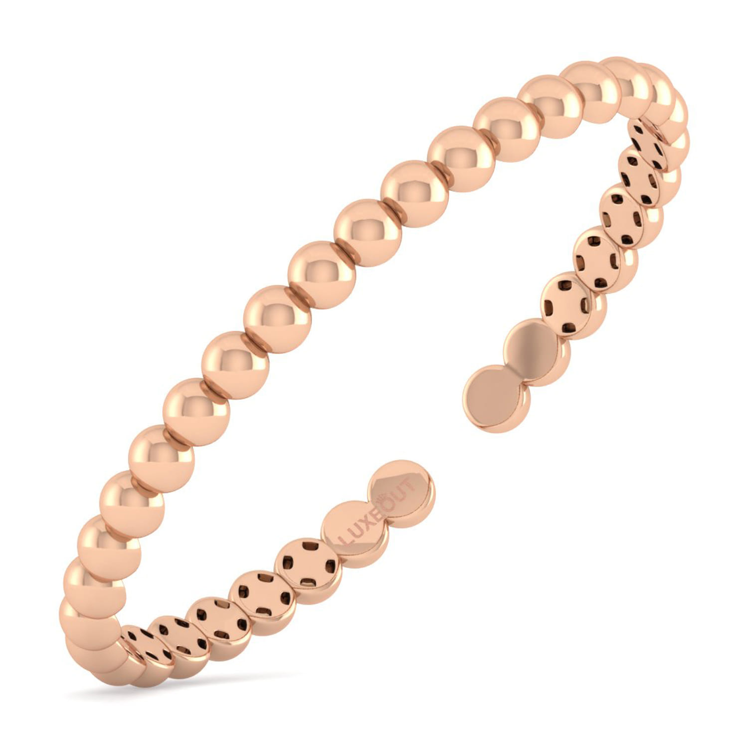 14K Pink Gold Diamond Bangle - Shot 2