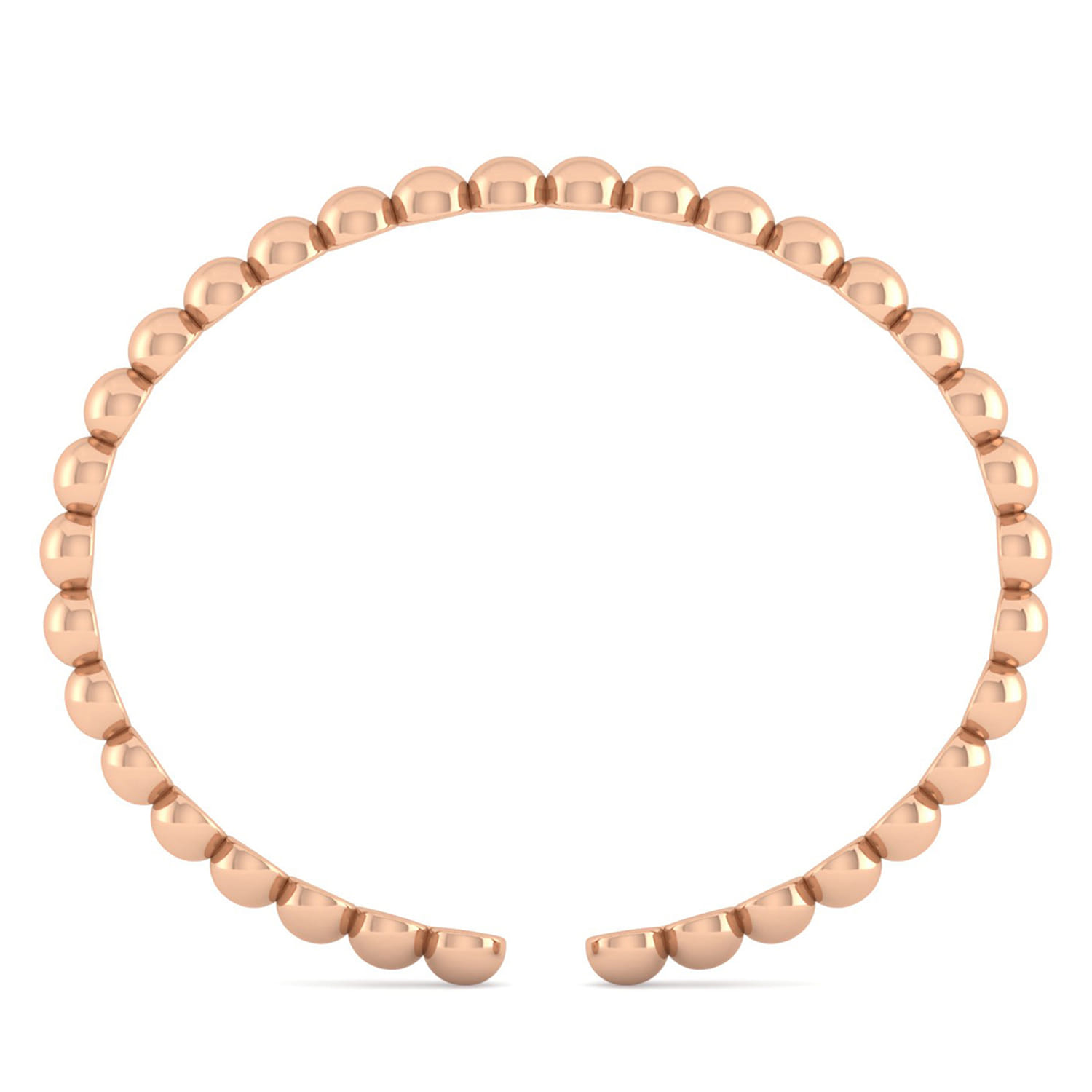 14K Pink Gold Diamond Bangle - Shot 3