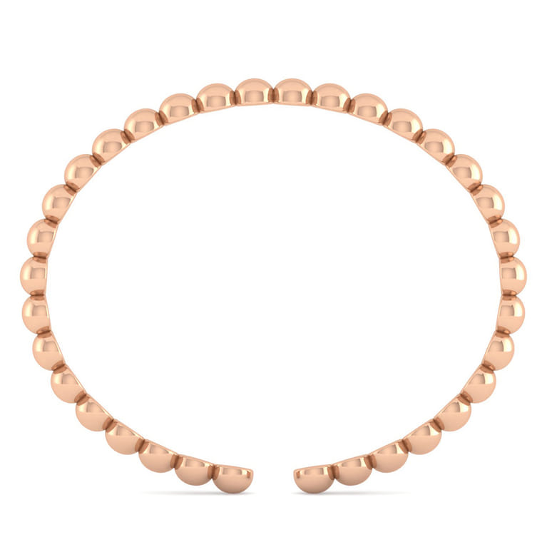 14K Pink Gold Diamond Bangle - Shot 3