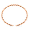 14K Pink Gold Diamond Bangle