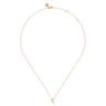 14K Pink Gold Diamond C Initial Pendant Necklace - 0.05 ct