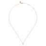 14K Pink Gold Diamond D Initial Pendant Necklace - 0.08 ct