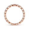 14K Pink Gold Diamond Ladies Ring - 0.63 ct