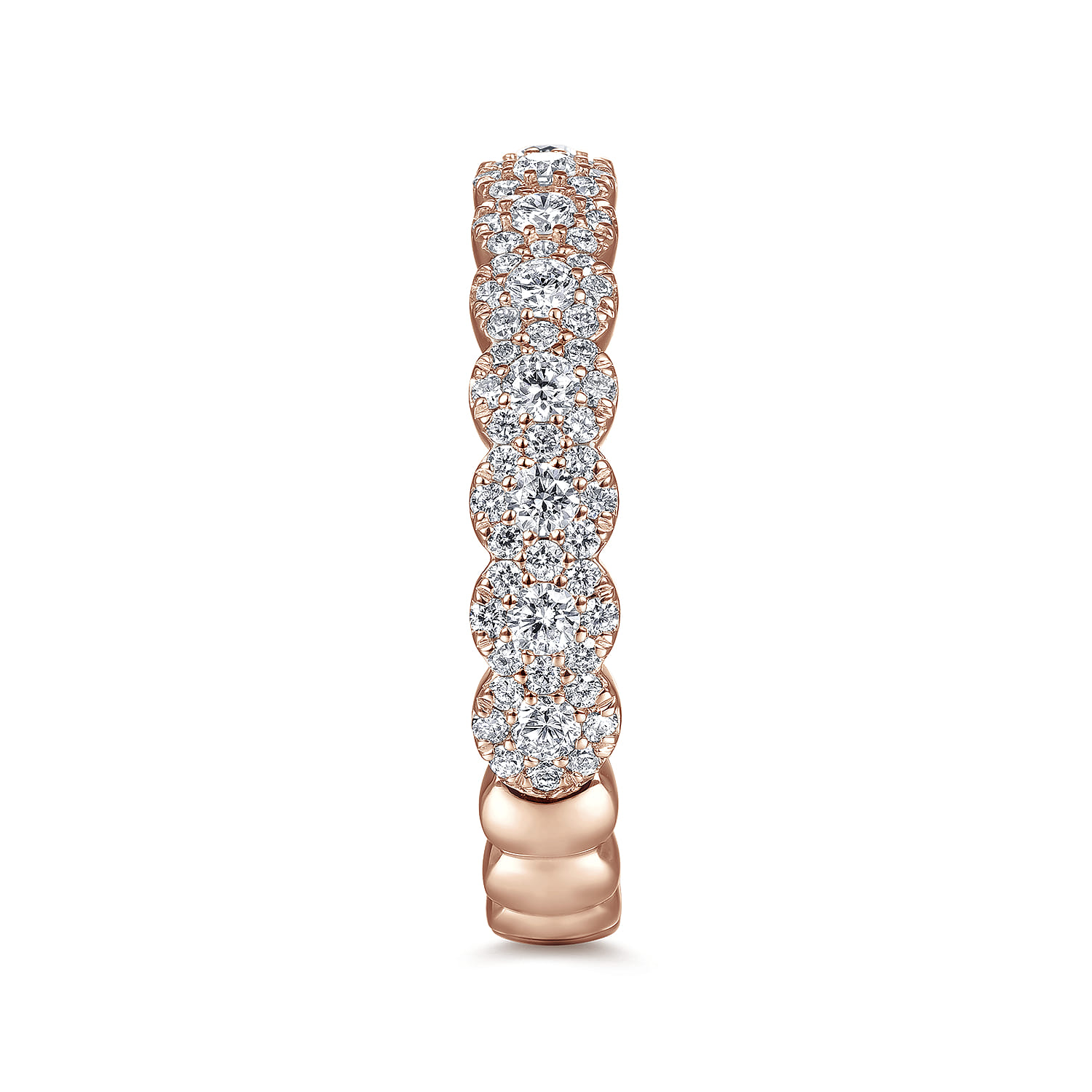 14K Pink Gold Diamond Ladies Ring - 0.63 ct - Shot 4