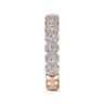 14K Pink Gold Diamond Ladies Ring - 0.63 ct