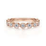 14K Pink Gold Diamond Ladies Ring - 0.52 ct