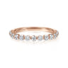 14K Pink Gold Diamond Ladies Ring - 0.52 ct