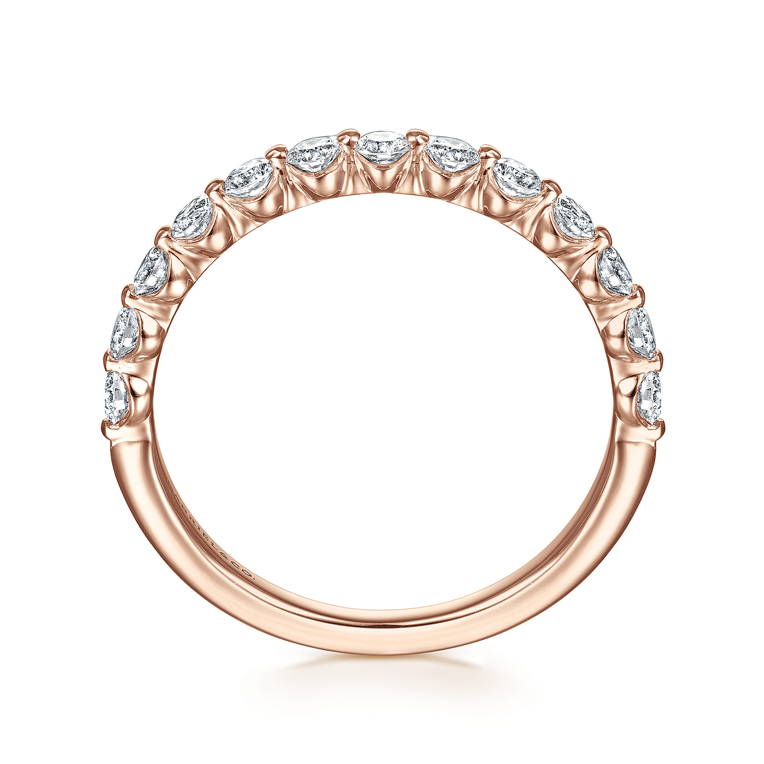 14K Pink Gold Diamond Ladies Ring - 0.52 ct - Shot 2