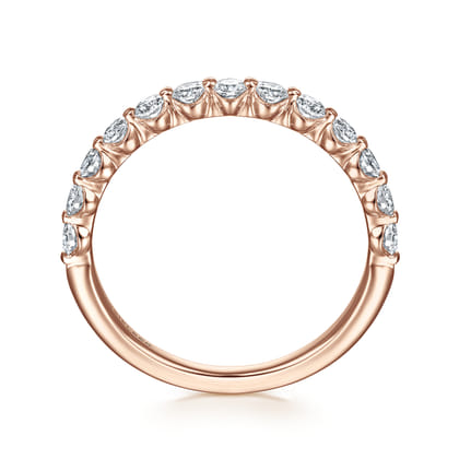 14K Pink Gold Diamond Ladies Ring