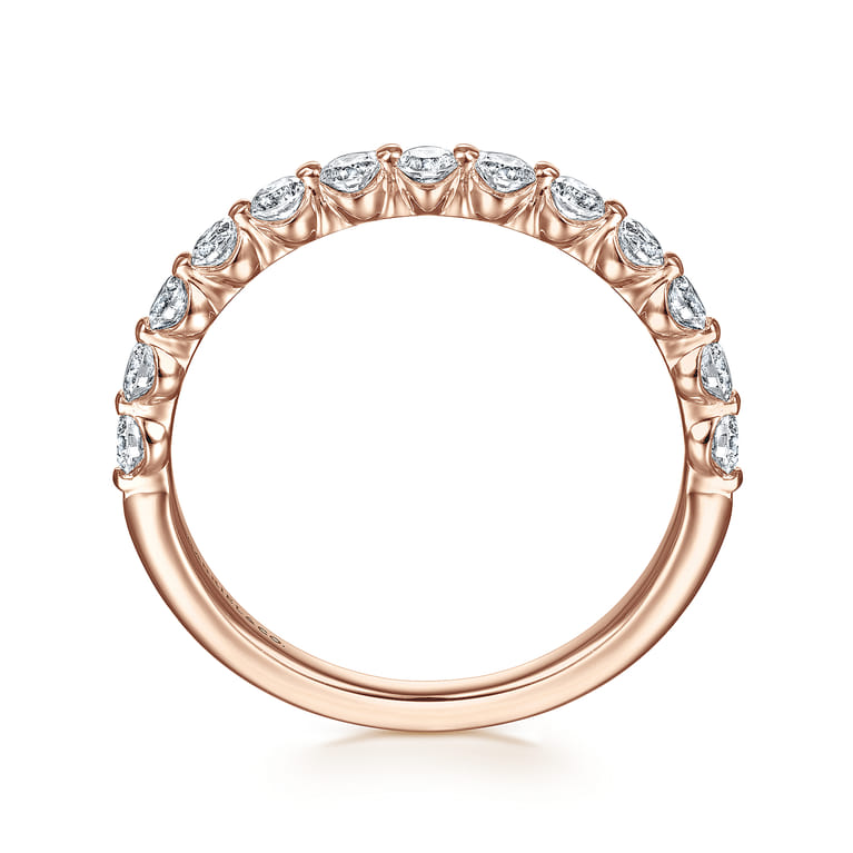 14K Pink Gold Diamond Ladies Ring - 0.52 ct - Shot 2