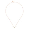 14K Pink Gold Diamond M Initial Pendant Necklace - 0.09 ct