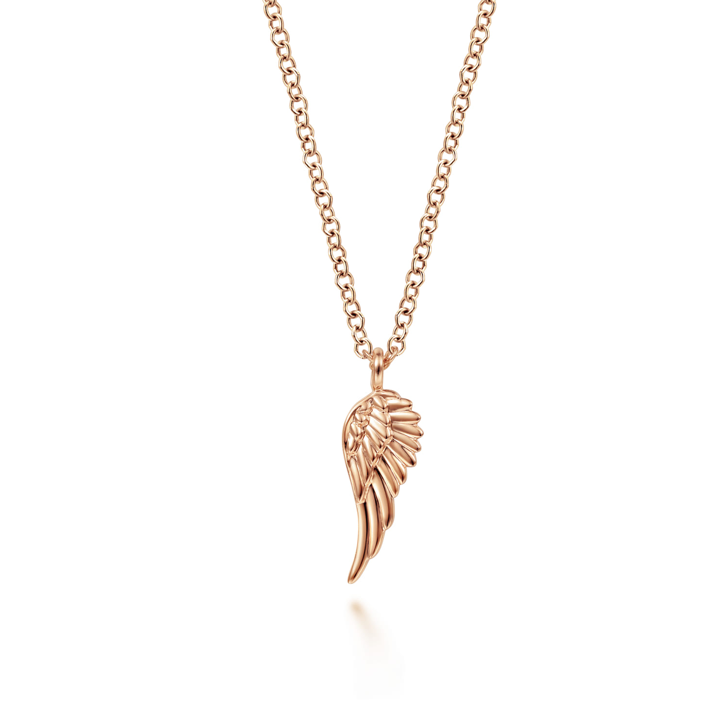 14K Pink Gold Diamond Necklace - Shot 1