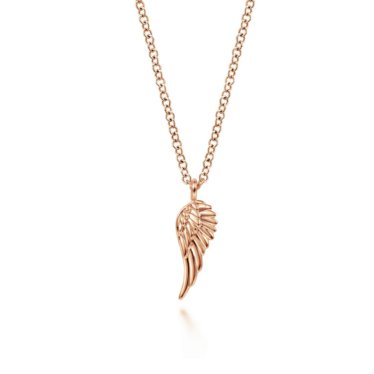 14K Pink Gold Diamond Necklace - Shot 1