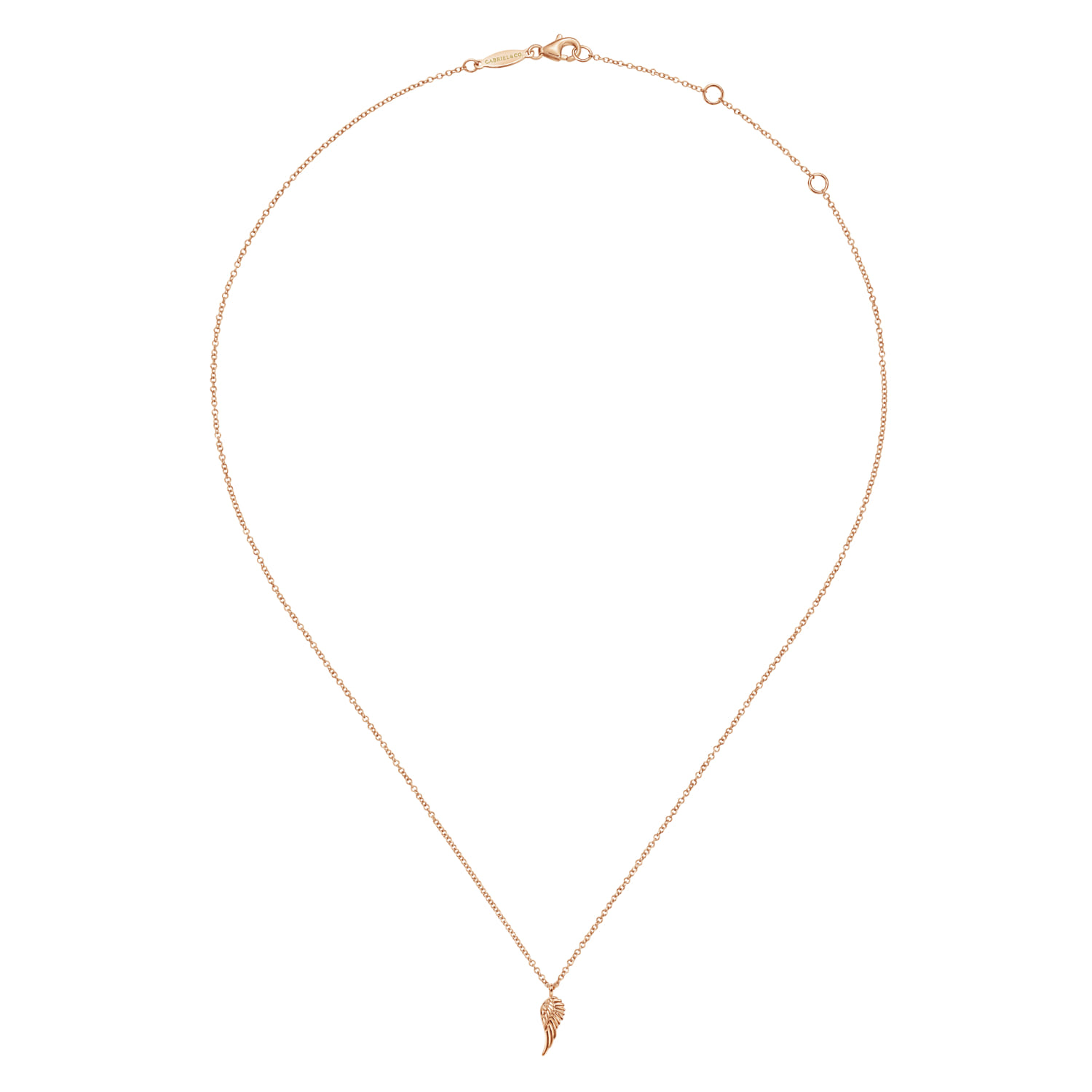 14K Pink Gold Diamond Necklace - Shot 2