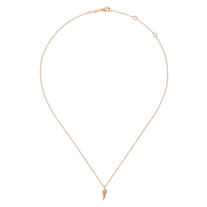 14K Pink Gold Diamond Necklace
