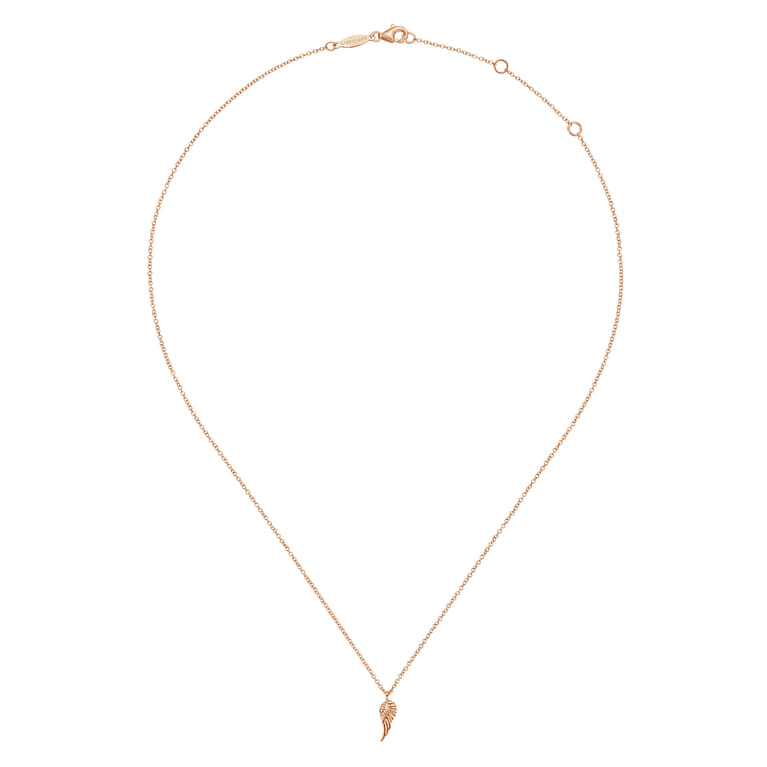 14K Pink Gold Diamond Necklace - Shot 2