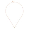 14K Pink Gold Diamond O Initial Pendant Necklace - 0.07 ct