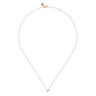 14K Pink Gold Diamond P Initial Pendant Necklace - 0.06 ct