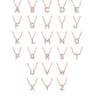 14K Pink Gold Diamond S Initial Pendant Necklace - 0.06 ct
