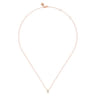14K Pink Gold Diamond X Initial Pendant Necklace - 0.06 ct